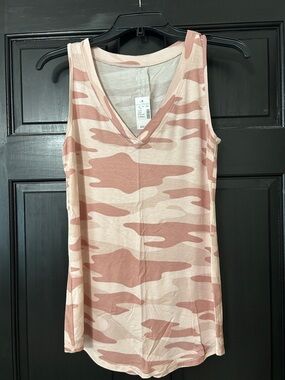 Maurices Pink Camo V-Neck Tank Top